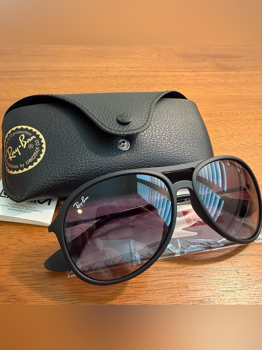 Ray-Ban Black Sunglasses Temple Arm - Made in Italy